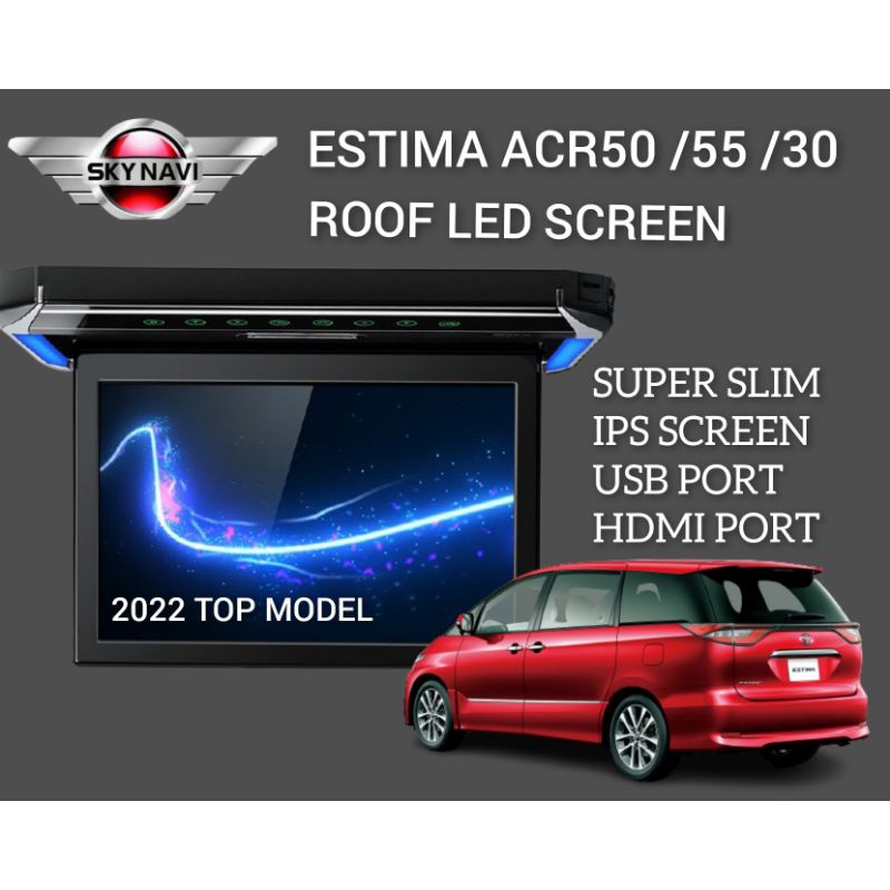 TOYOTA ESTIMA ACR30 ACR50 ACR55 SUPER SLIM ROOF MONITOR / FLID DOWN LCD