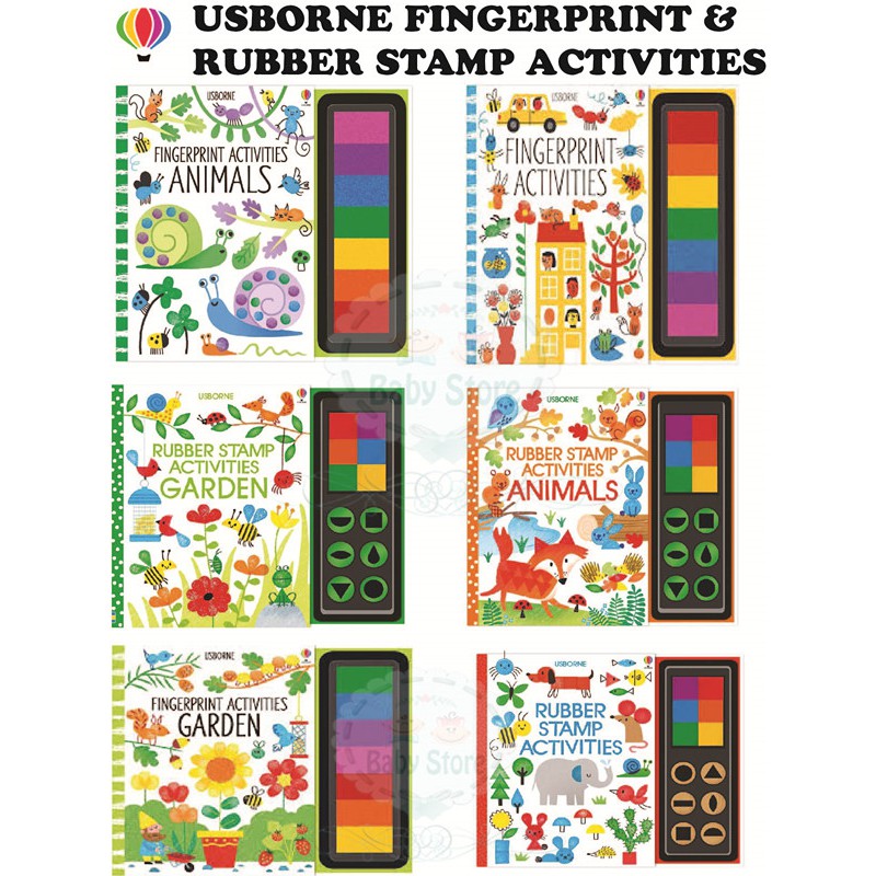 Usborne Fingerprint Rubber Stamp Activities Shopee Malaysia
