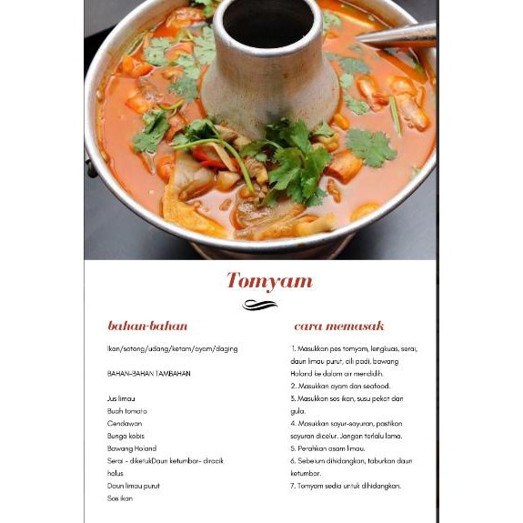 Resepi Tomyam Pekat Tanpa Pes