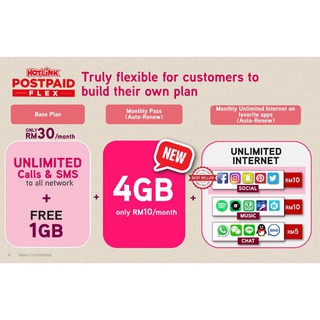 Hotlink Postpaid New Number RM40 8GB 4G Lte DATA Unlimited ...