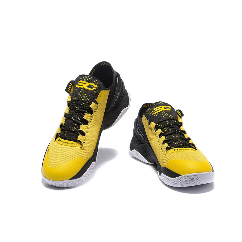 curry black and yellow shoes