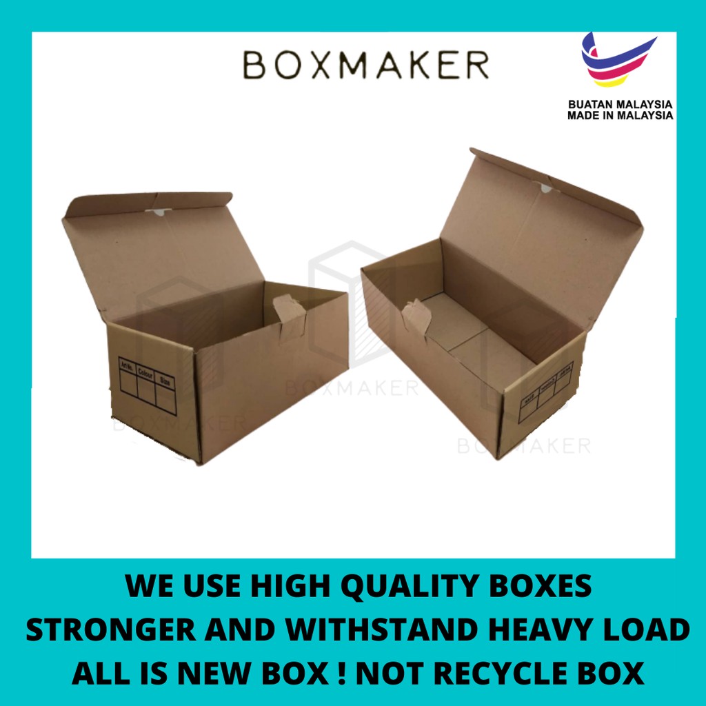 Corrugated Shoes Box/kotak kasut #MALAYSIA READY STOCK ...