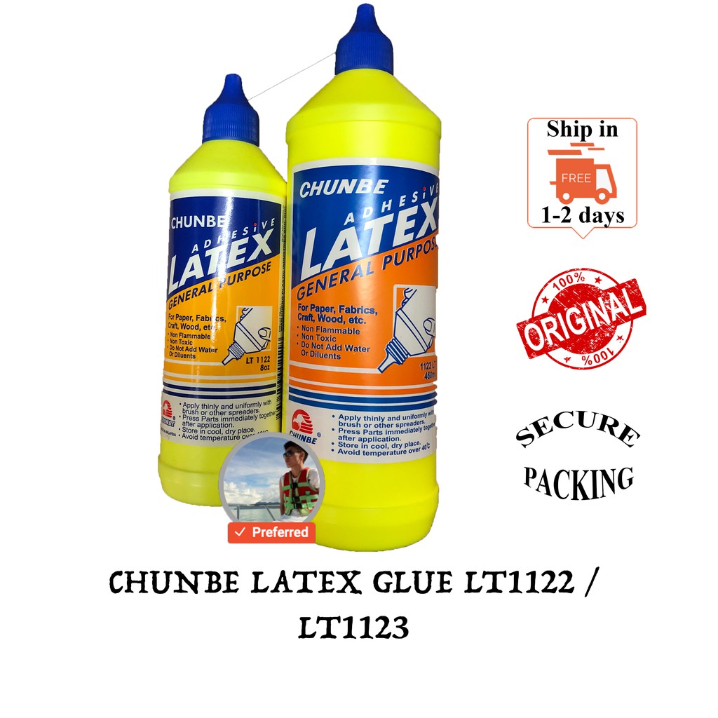 Chunbe LT1122 LT1123 Glue Latex Glue 8OZ (230ML) 16OZ (460ML) Shopee