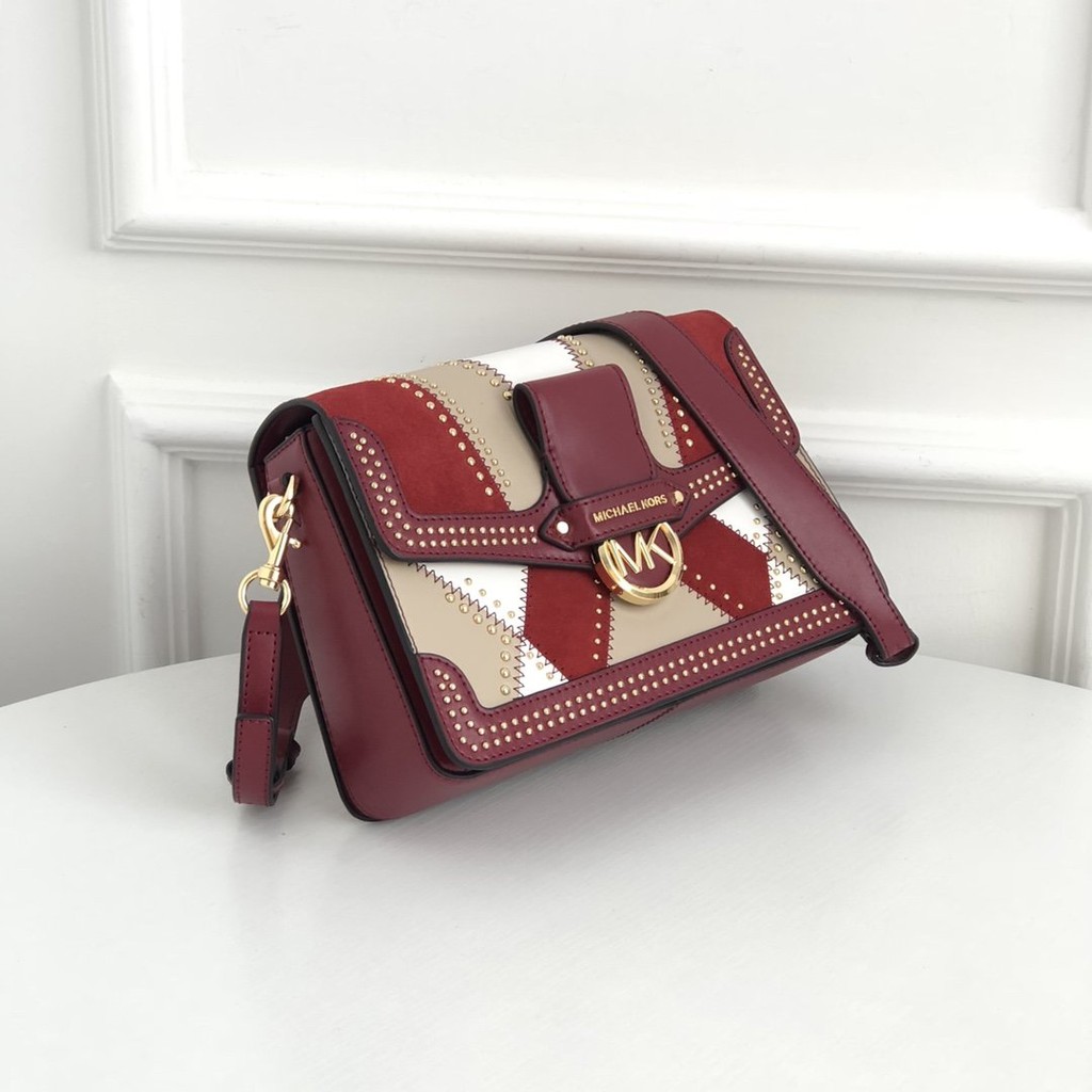 burgundy mk purse