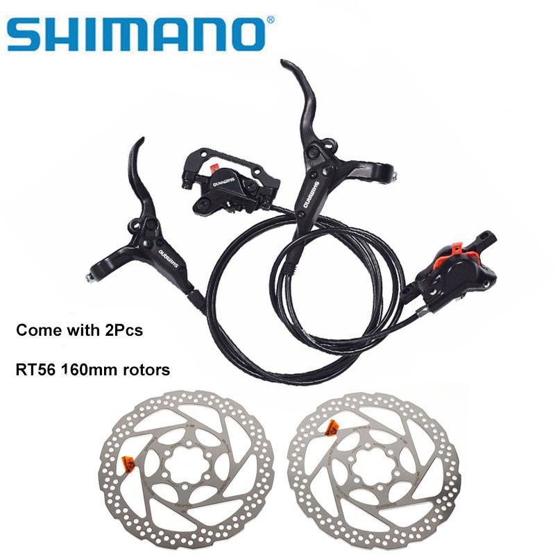 Shimano BRBLM355 Hydraulic Brake Set Front & Rear RT56 160 mm rotor