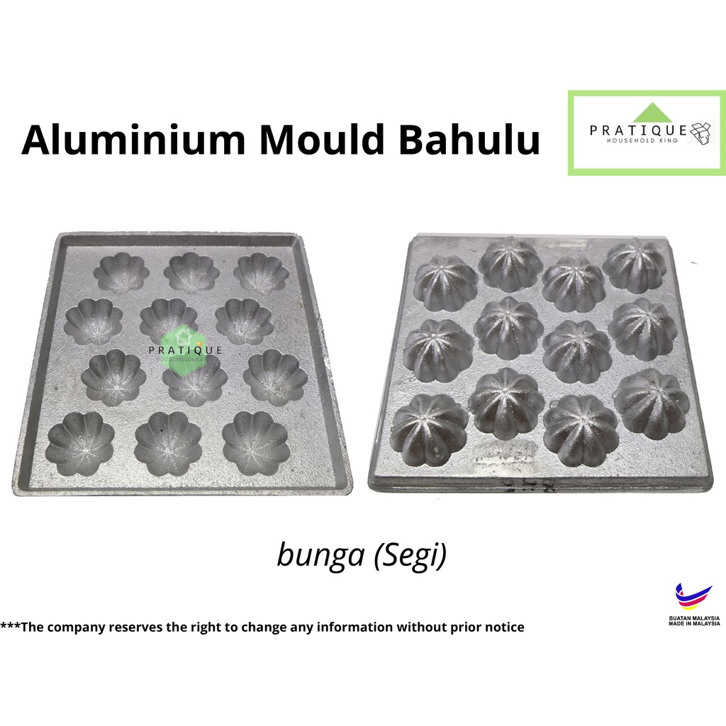 Big Flower Bahulu Aluminium Mould / Acuan Bahulu Segi 