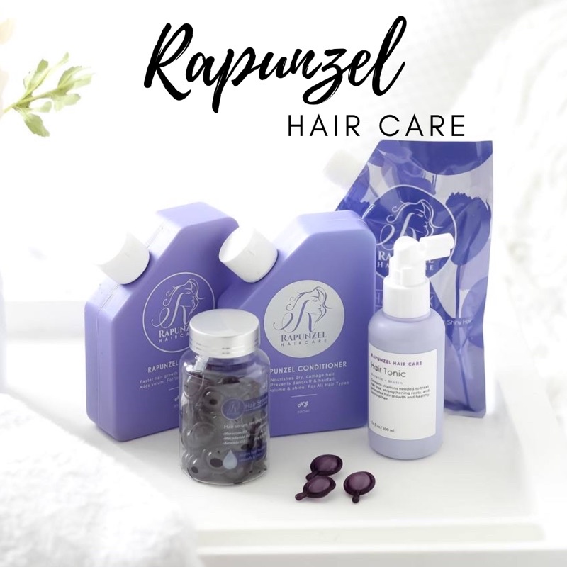 Ready Stock Rapunzel Hair Care set (Free Gift) utk rambut lebat, rambut gugur, rambut kelamumur dan nipis