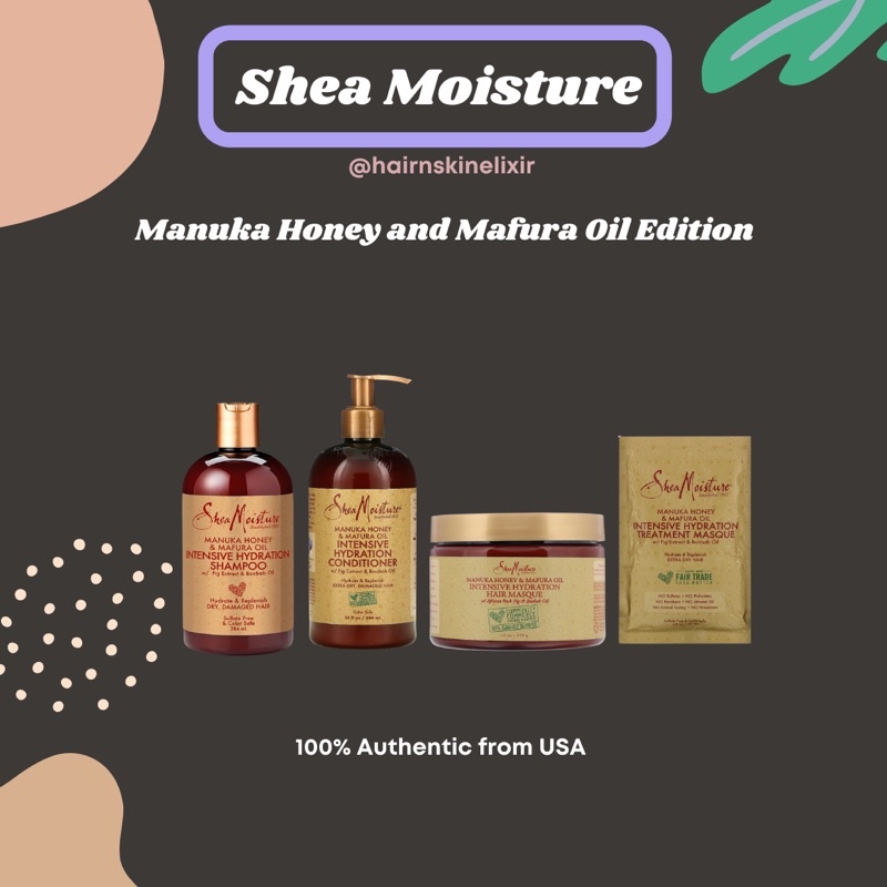 Shea Moisture Intensive Hydration Hair Masque Mask Manuka Honey ...