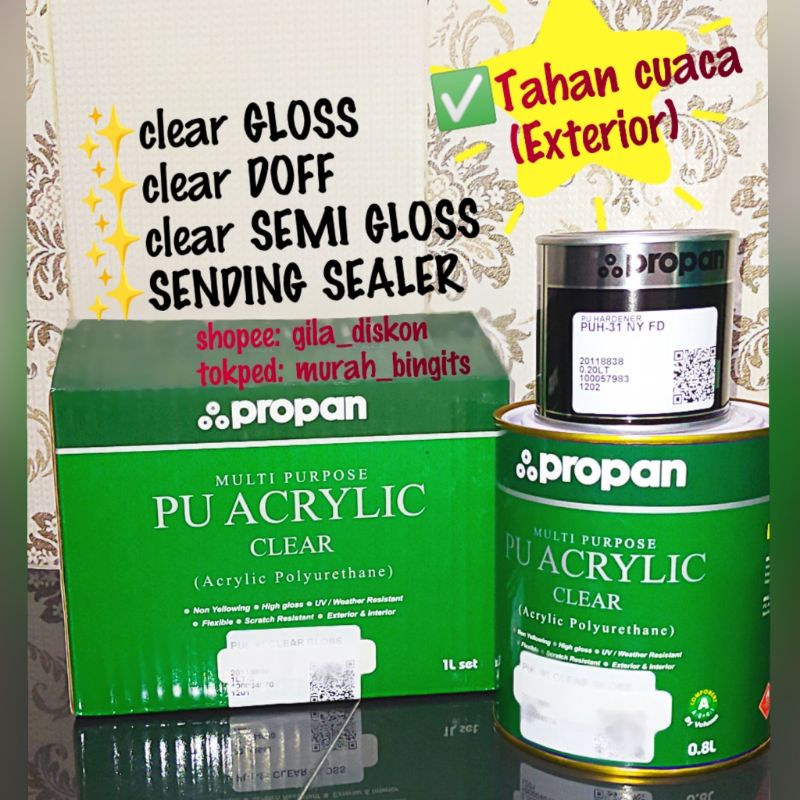 Pu 91 Acrylic Propan, Weather Resistant clear gloss / doff / semi