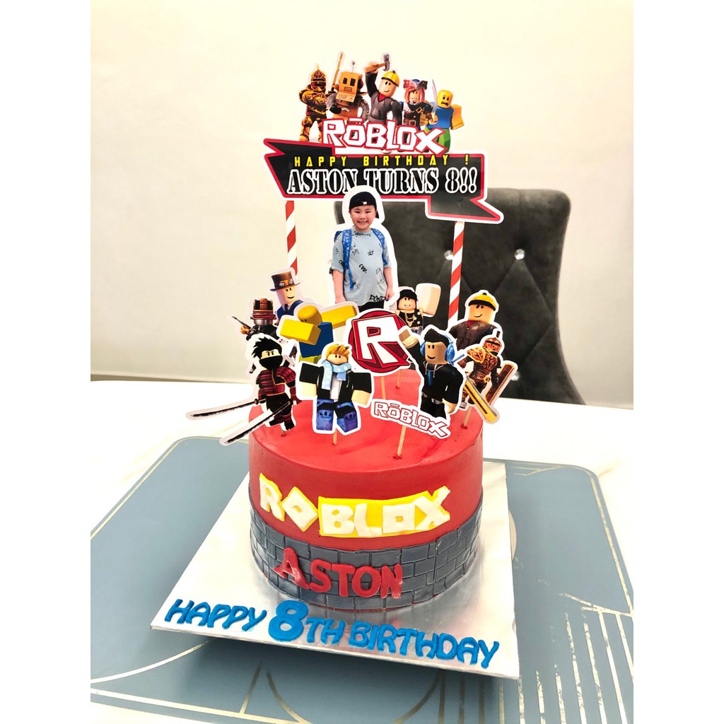 CUSTOM NAME] Happy Birthday Cake Topper Roblox Home Games Decoration Kek  Printable Set Siap Nama Party Majlis Hari Jadi | Shopee Malaysia