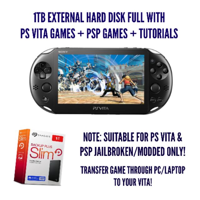 PS VITA GAMES + PSP GAMES 1TB EXTERNAL HARD DISK (FOR JAILBREAK PSVITA