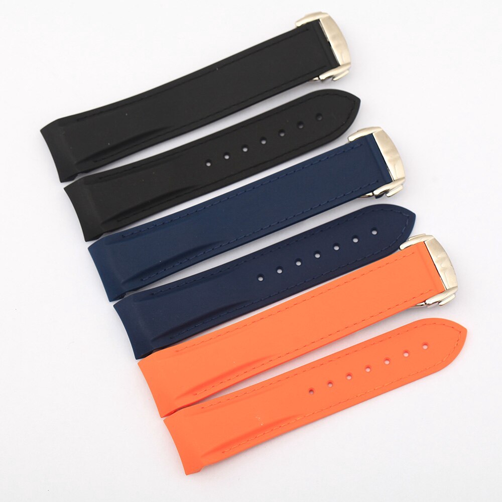 20 22mm Rubber Replacement Watch Band Strap For Omega Seamaster Professional Planet Ocean 45 7111