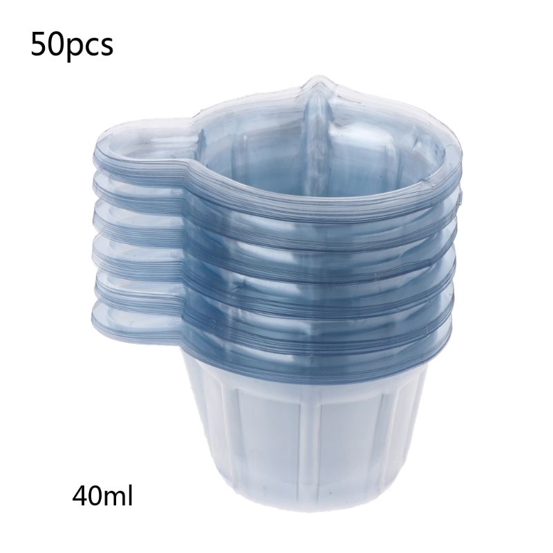 INF 50Pcs 40ML Plastic Disposable Cups Dispenser DIY Epoxy Resin Jewelry Making Tool Shopee