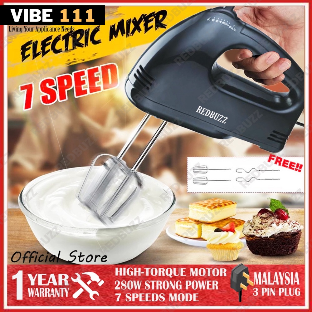 Kitchen Electric Mixer High Power 280W Hand Mixer Cream Egg Beater Whisk Blender Cake Dough Bread Maker Machine