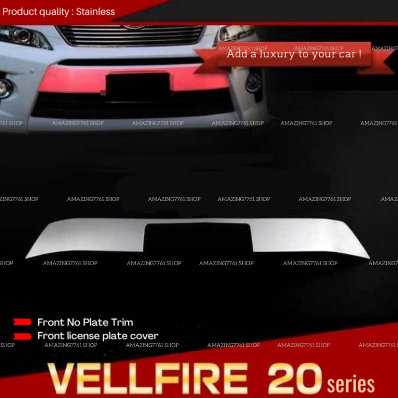AMAZING TOYOTA VELLFIRE ANH20 STAINLESS STEEL CHROME FRONT BUMPER