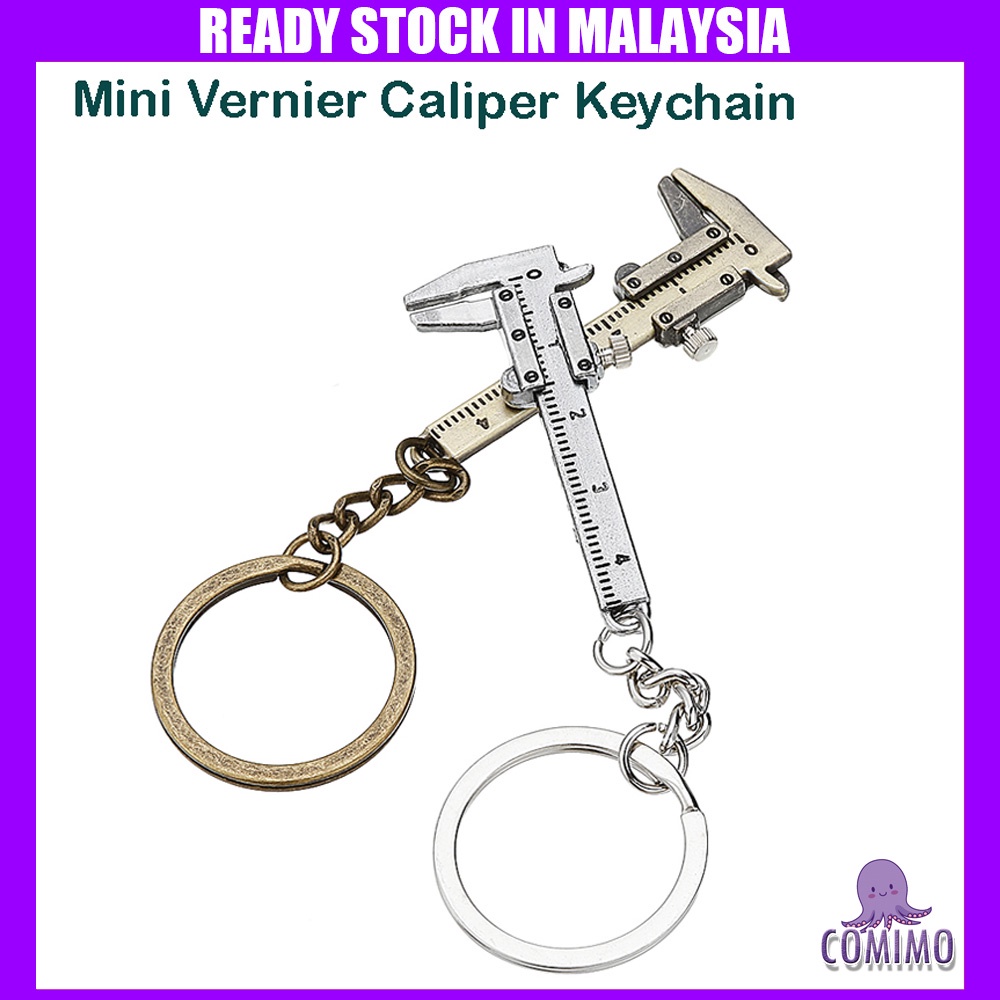 Portable Mini Vernier Caliper Keychain Style Simulation Model Ruler
