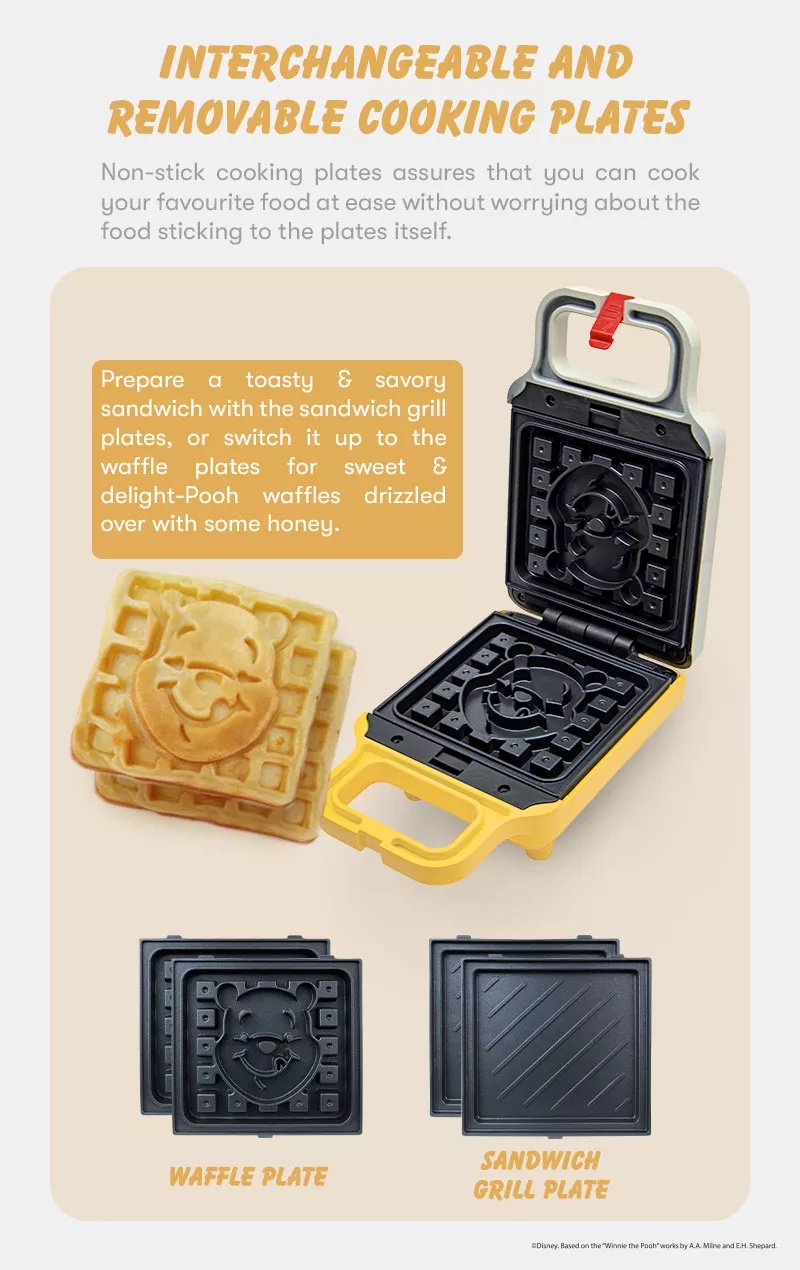 [Free Shipping] Disney x Mayer Sandwich Maker & Waffle Maker Winnie