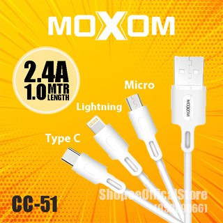 Moxom Cable 100 Original 24a Cc 51 Cc51 Kabel Samsung Iphone Typec