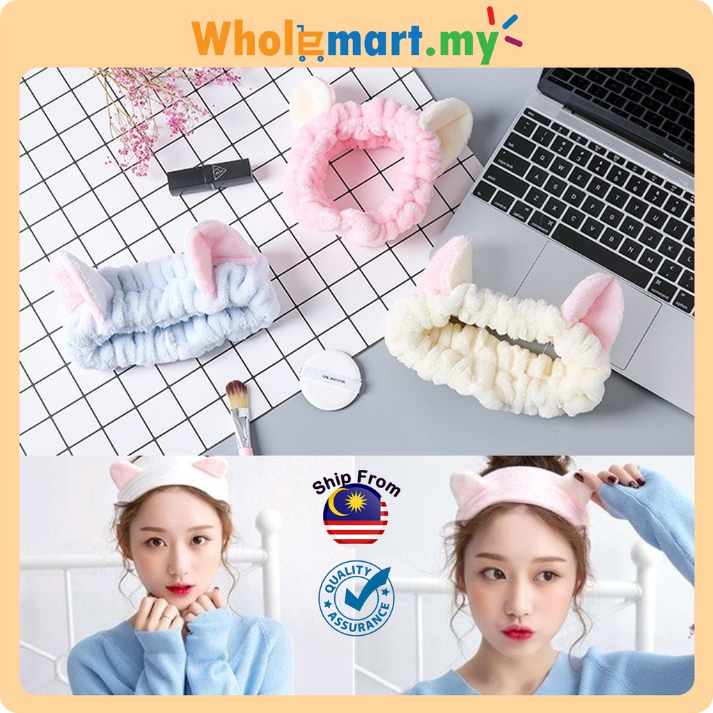 Hairband Female Face Wash Headband Korean Cute Sweet Elastic Non-slip Head band Hair band | Ikat Rambut | 发箍