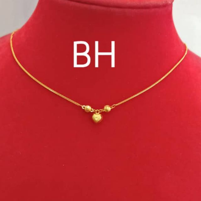 Rantai Leher Choker Love Emas 916 Shopee Malaysia