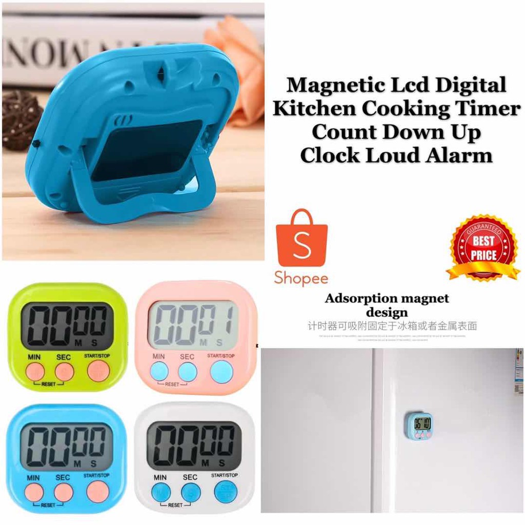 Lcd Digital Kitchen Timer Cooking Baking Oven Timer Loud Alarm Clock