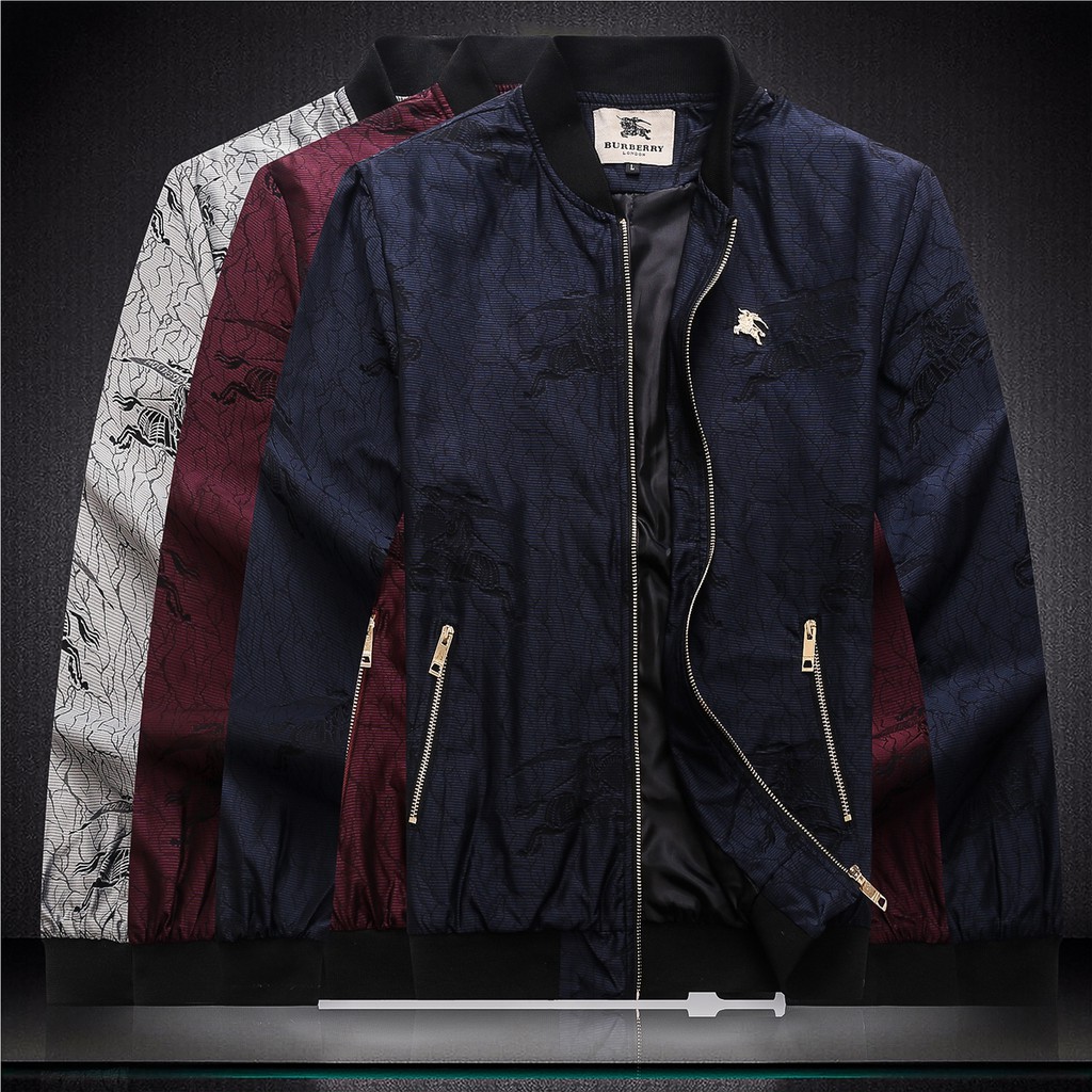 Burberry men's casual bomber jacket coat S-XXXL H123 | Shopee Malaysia