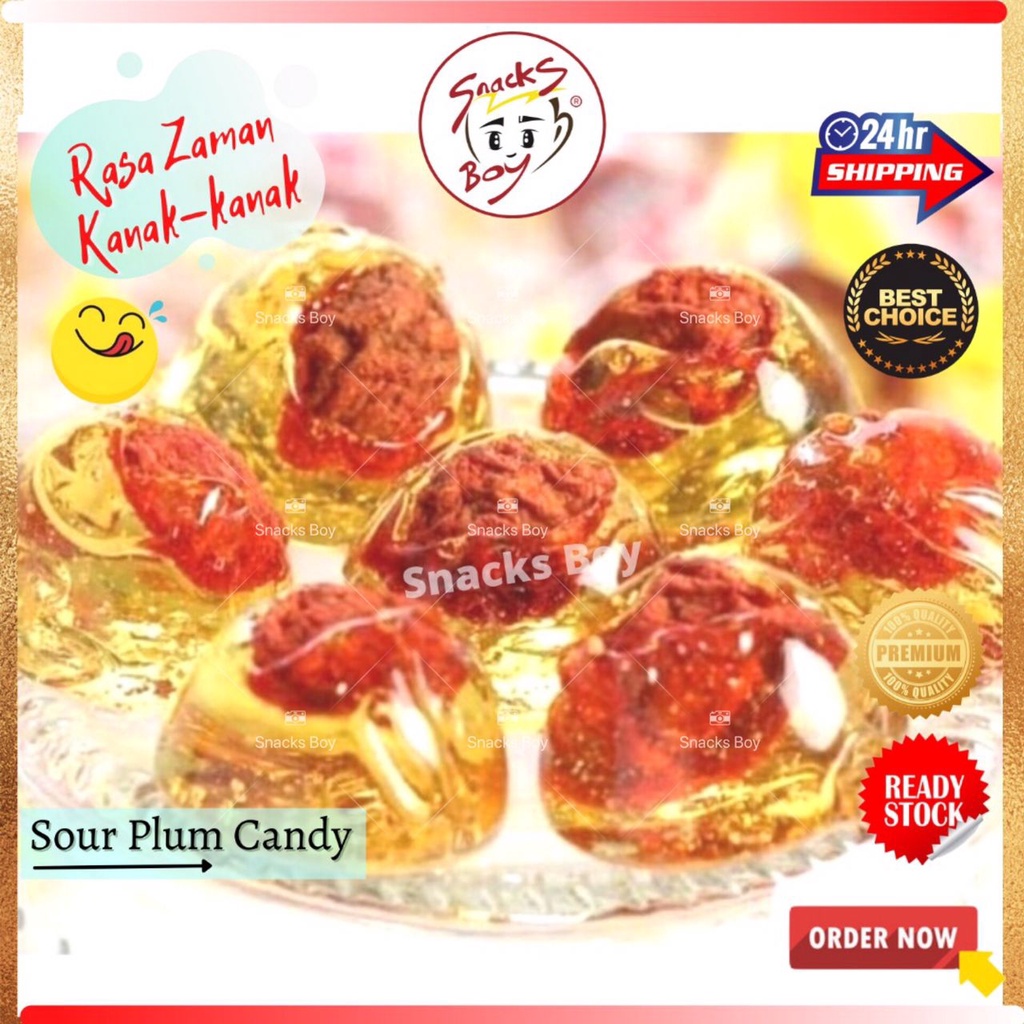 Red Plum Candy Sour Plum Candy Gula Asam Boi Snacks Food Nuts