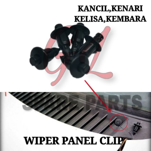 WIPER PANEL CLIP PERODUA KANCIL,KELISA,KENARI,KEMBARA 