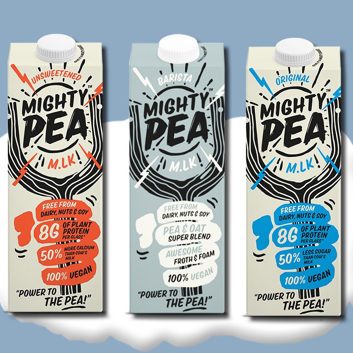  VEGAN Mighty Pea Plant Based Milk in Three Flavors