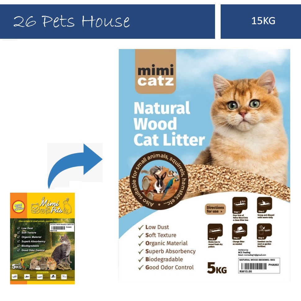 MIMI CATZ Natural Wood Cat Litter 5KG Shopee Malaysia