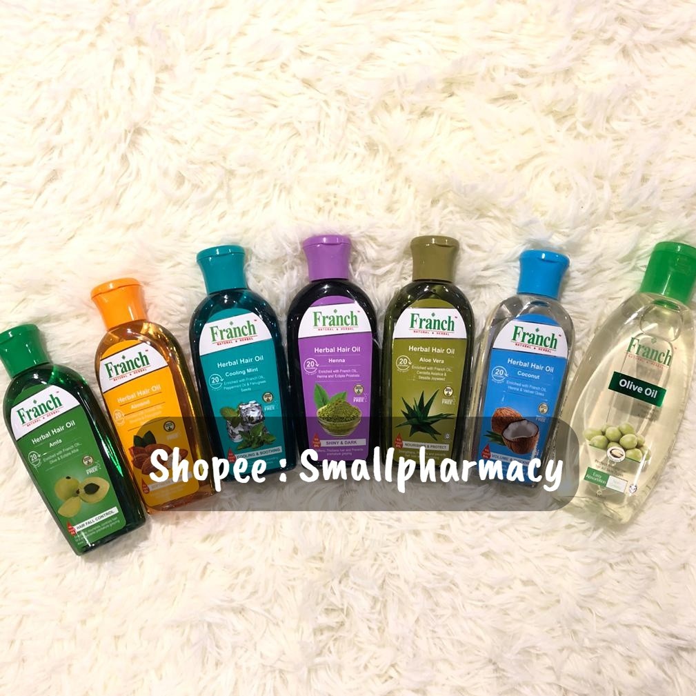 Buy Franch Herbal Hair Oil 100ml Amla Coconut Aloe Almond Olive Henna Cooling Mint Seetracker Malaysia