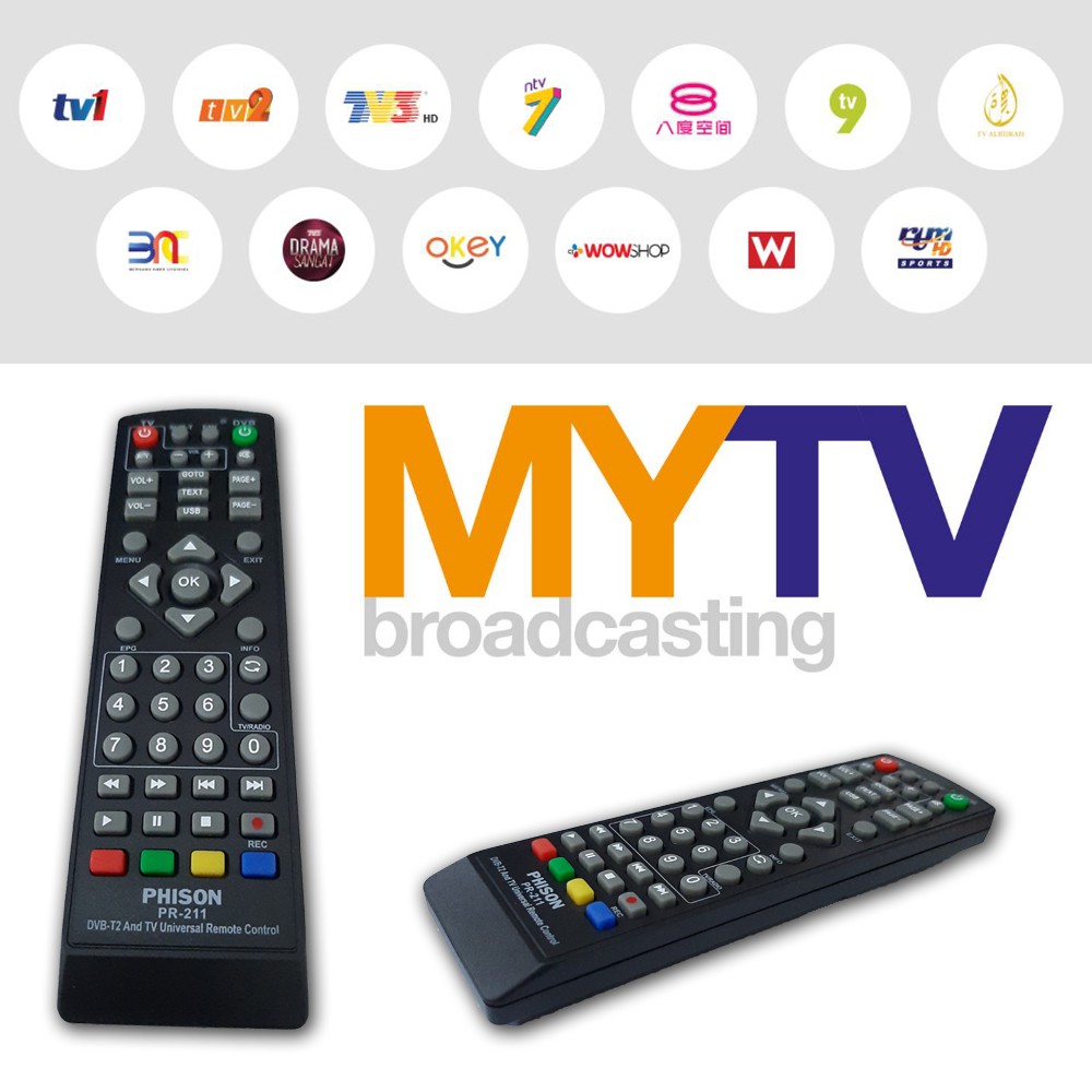 Phison Remote Control For Mytv Pr211 Support Mytv Dvb T2 Decoder 100 Original 1 Year Warranty Easy Operation Setup Shopee Malaysia