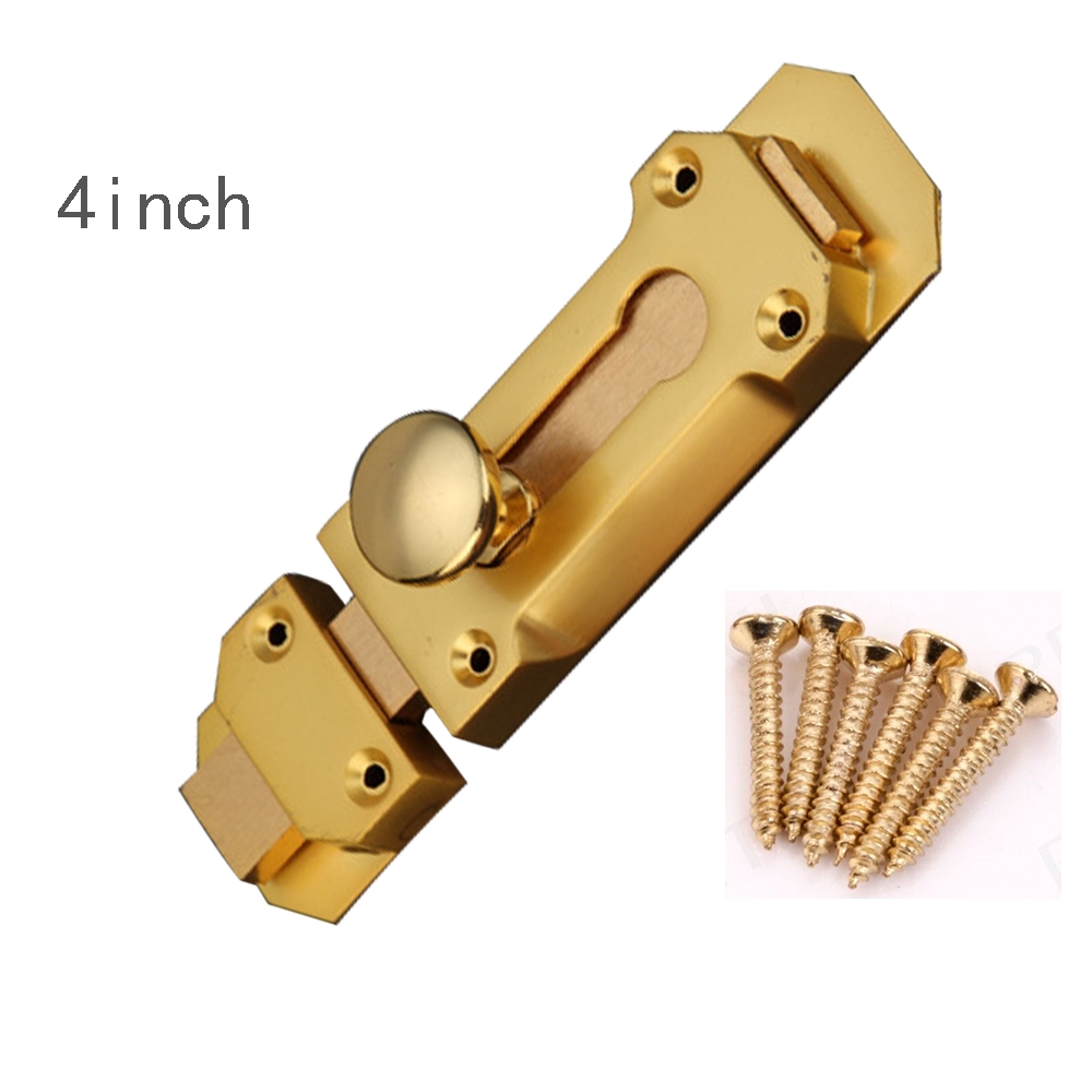 4 Inch Heavy Duty Solid Brass Security Door Bolt Slide Dead Lock