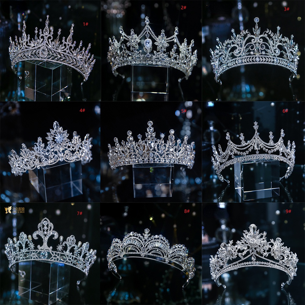 European and American Luxury Fashion Atmosphere Bride Crown Tiara