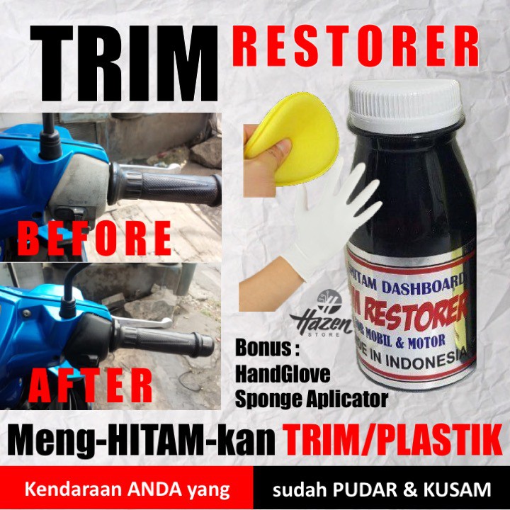 Trim Restorer Black Plastic For Cars And Motorcycles Shopee Malaysia