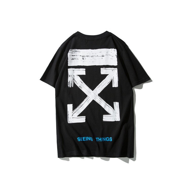 OFF WHITE C/O VIRGIL ABLOH T-shirt Graffiti Arrow Short Sleeves Loose casual
