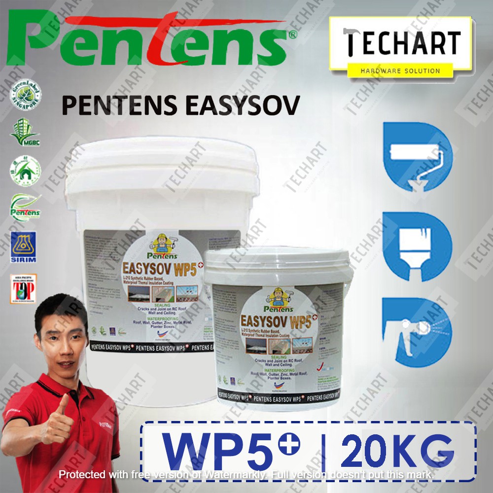 TECHART Pentens EasySov WP5+ (L210 Synthetic Rubber Based, Waterproof Thermal Insulation Coating