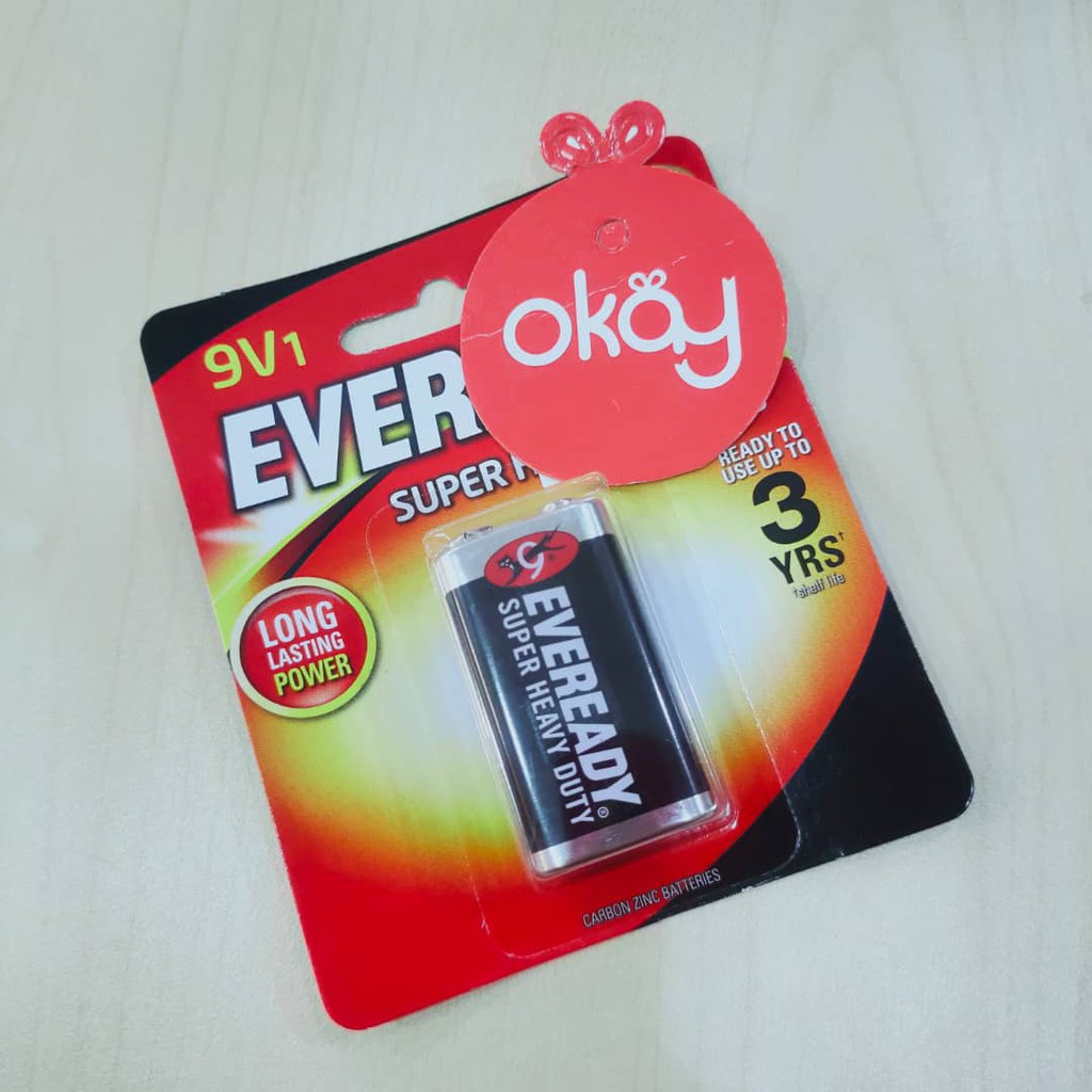 Ready Stock 9v Battery Eveready Super Heavy Duty Shopee Malaysia