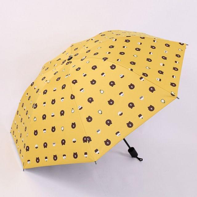 ️[Ready Stock] Cute Creative Anti-wind Ultraviolet Three Fold Black Coating 8K Umbrella