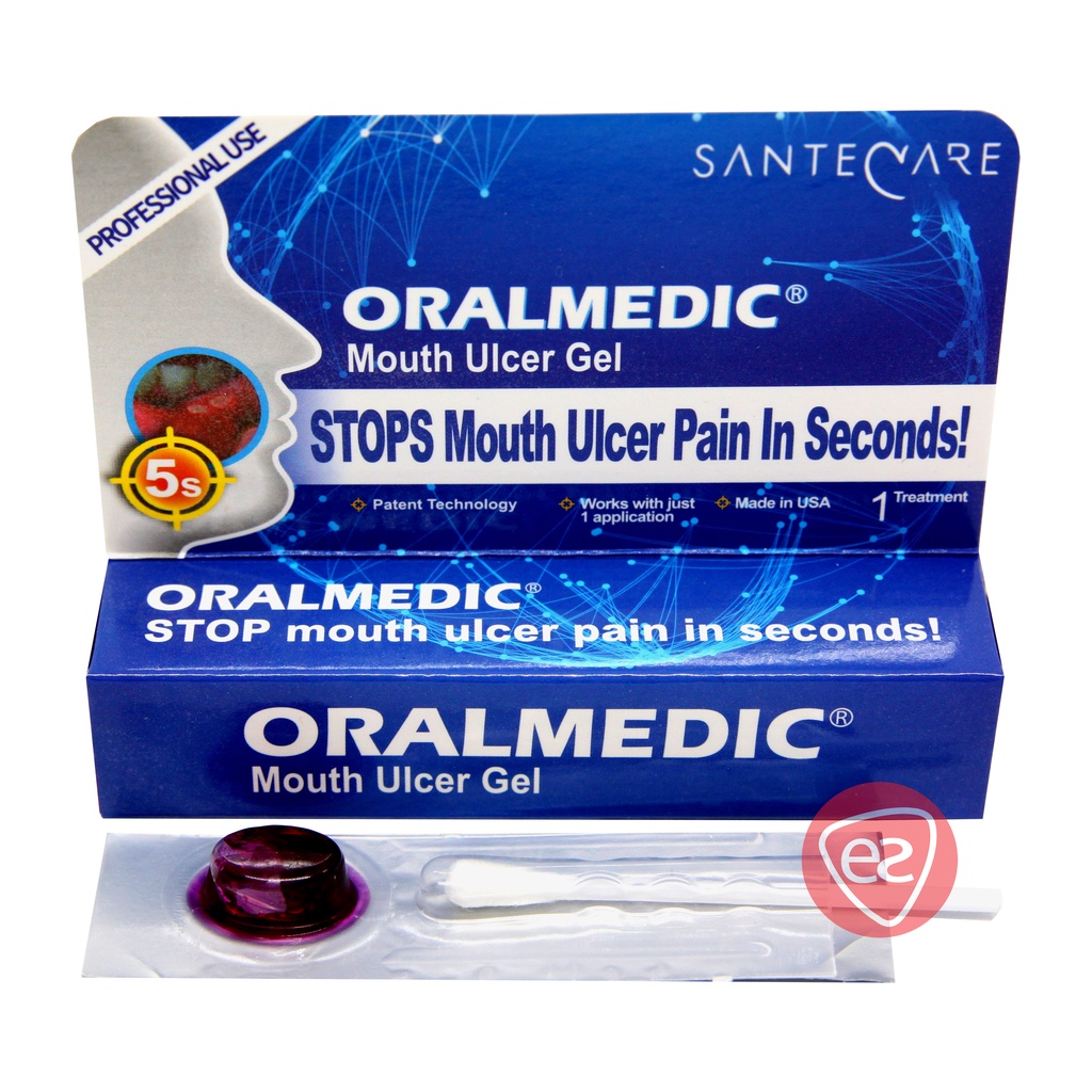 ORALMEDIC MOUTH ULCER GEL STOPS MOUTH ULCER PAIN IN SECONDS (1 ...