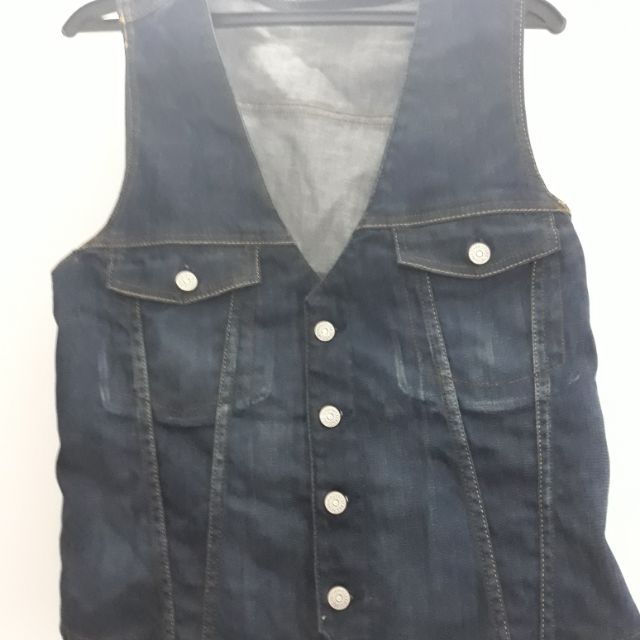 zara jeans vest