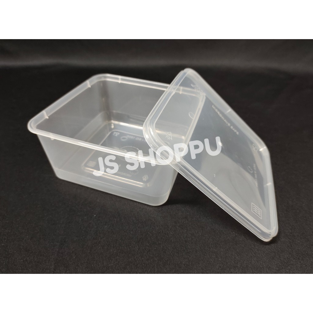 SQ1500 Square Plastic Disposable Food Container (50pcs+) Shopee Malaysia