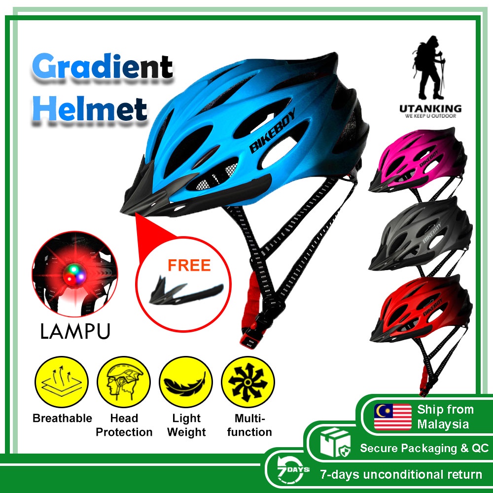 Gradient Bike Helmet Mountain Road Bikes Cycling Helmet Safety MTB Hat Outdoor Bicycle Helmet Lajak Topi Keledar Basikal
