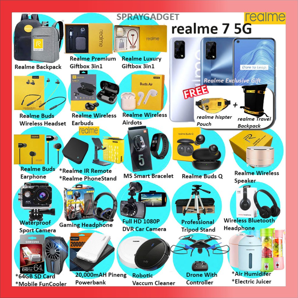 Realme 7 5G[8GB RAM 128GB] Exclusive Free Gifts🎁Original Realme