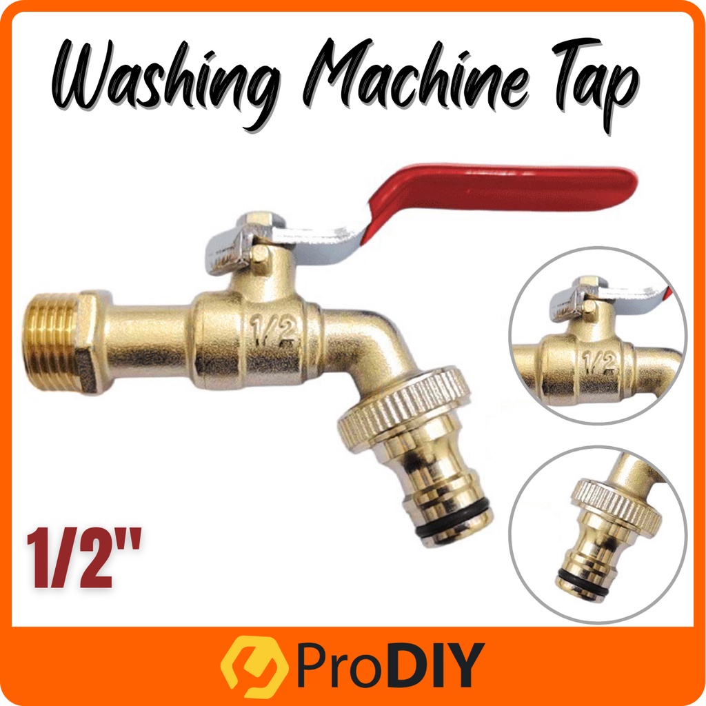 AG016 1/2" ITALY BRASS BALL TAP WASHING MACHINE TAP 水龙头 Shopee Malaysia