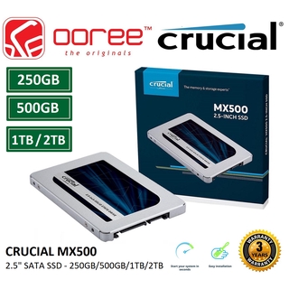CRUCIAL MX500 SATA 2.5” 7MM INTERNAL SSD (WITH 9.5MM ADAPTER) ACRONICS TRUE IMAGE - 250GB 500GB 1TB 2TB