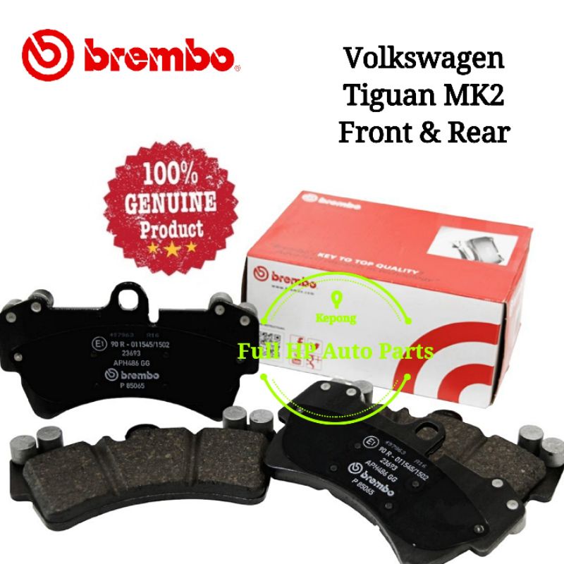 Original Brembo Front Rear Brake Pad Volkswagen Tiguan MK2 Shopee