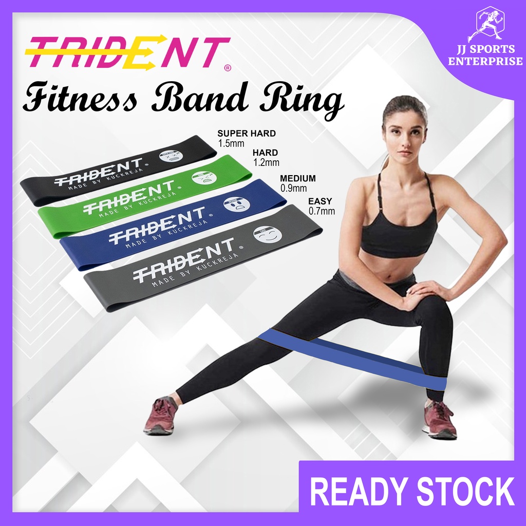 Trident Fitness Band Ring Loop Getah Rintangan Resistance Band