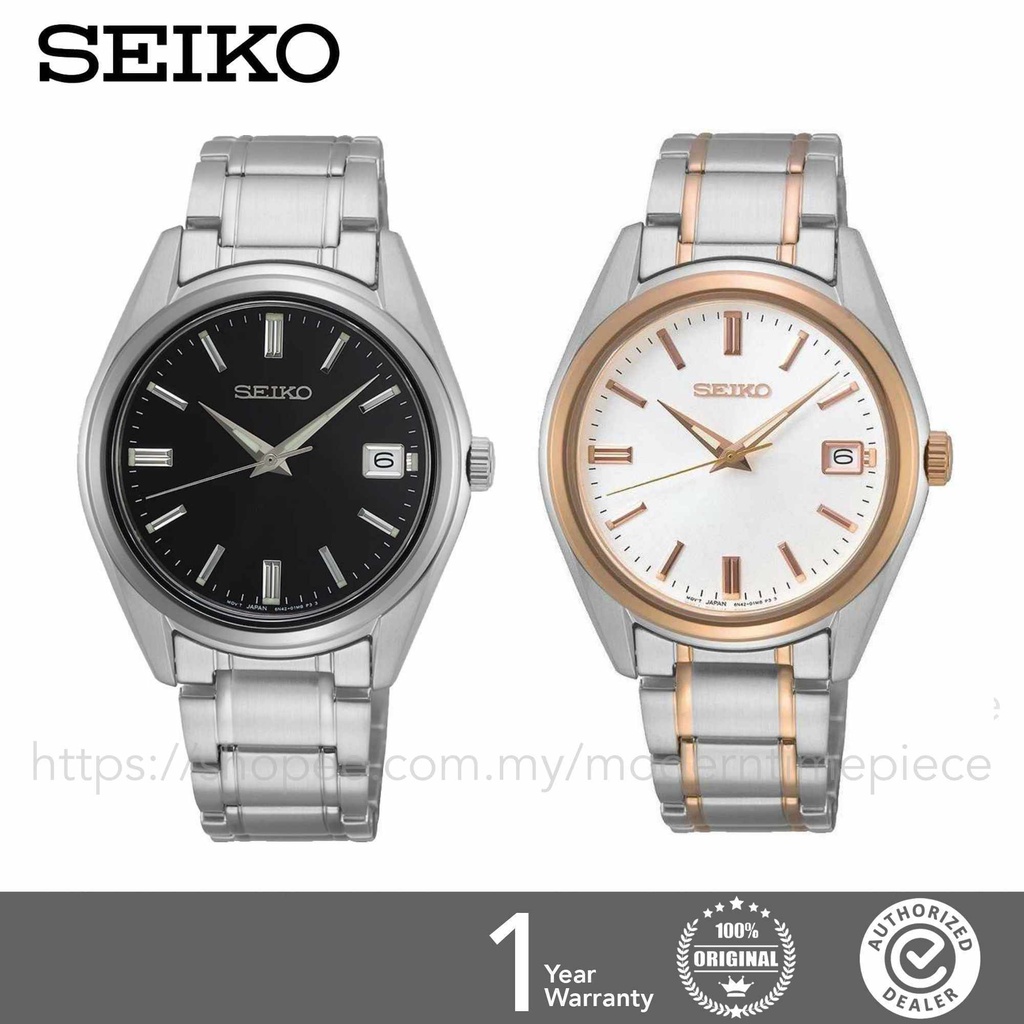 SEIKO SUR317P1/SUR319P1/SUR322P1 Classic Quartz Blue & Black Dial Watch  Sapphire Glass Unisex Diameter 35mm | Shopee Malaysia