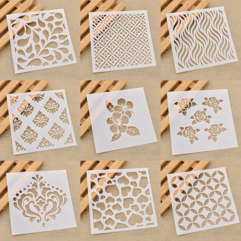 diy drawing airbrush wall decor template spray painted